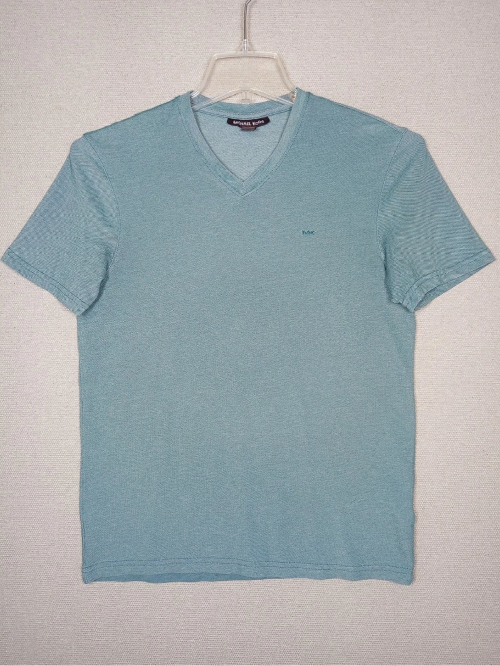 Michael Kors Light Teal V-Neck Tee